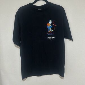 Switcher Mens Black‎ Vintage 90's Montreux Jazz Festival Cotton T-Shirt Large
